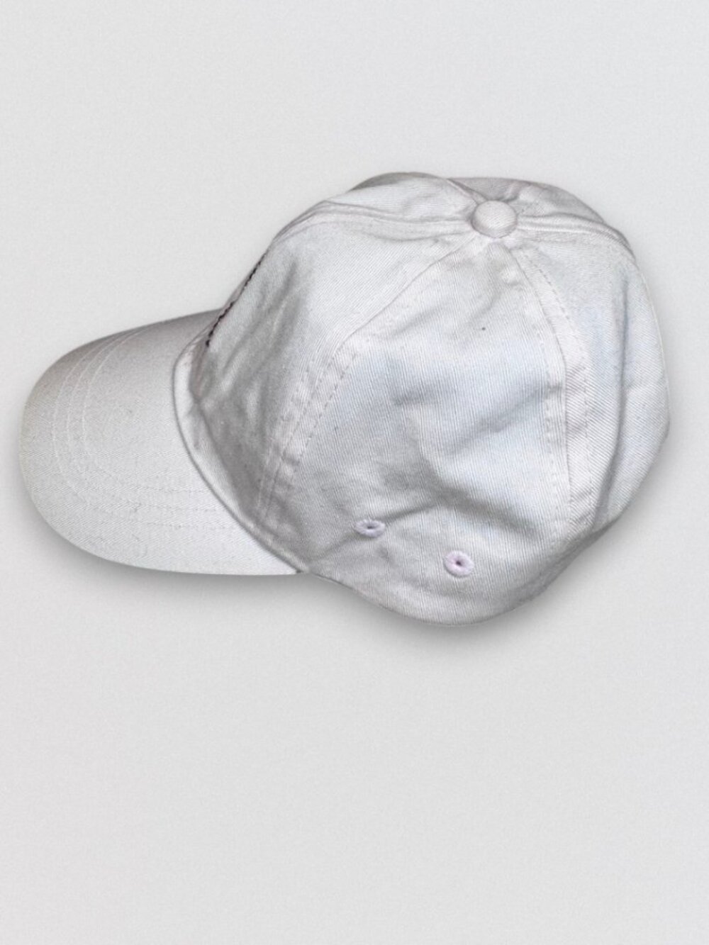 Pink Ribbon Breast Cancer Awareness White Adjustable Velcro Baseball Cap Hat - Picture 2 of 5
